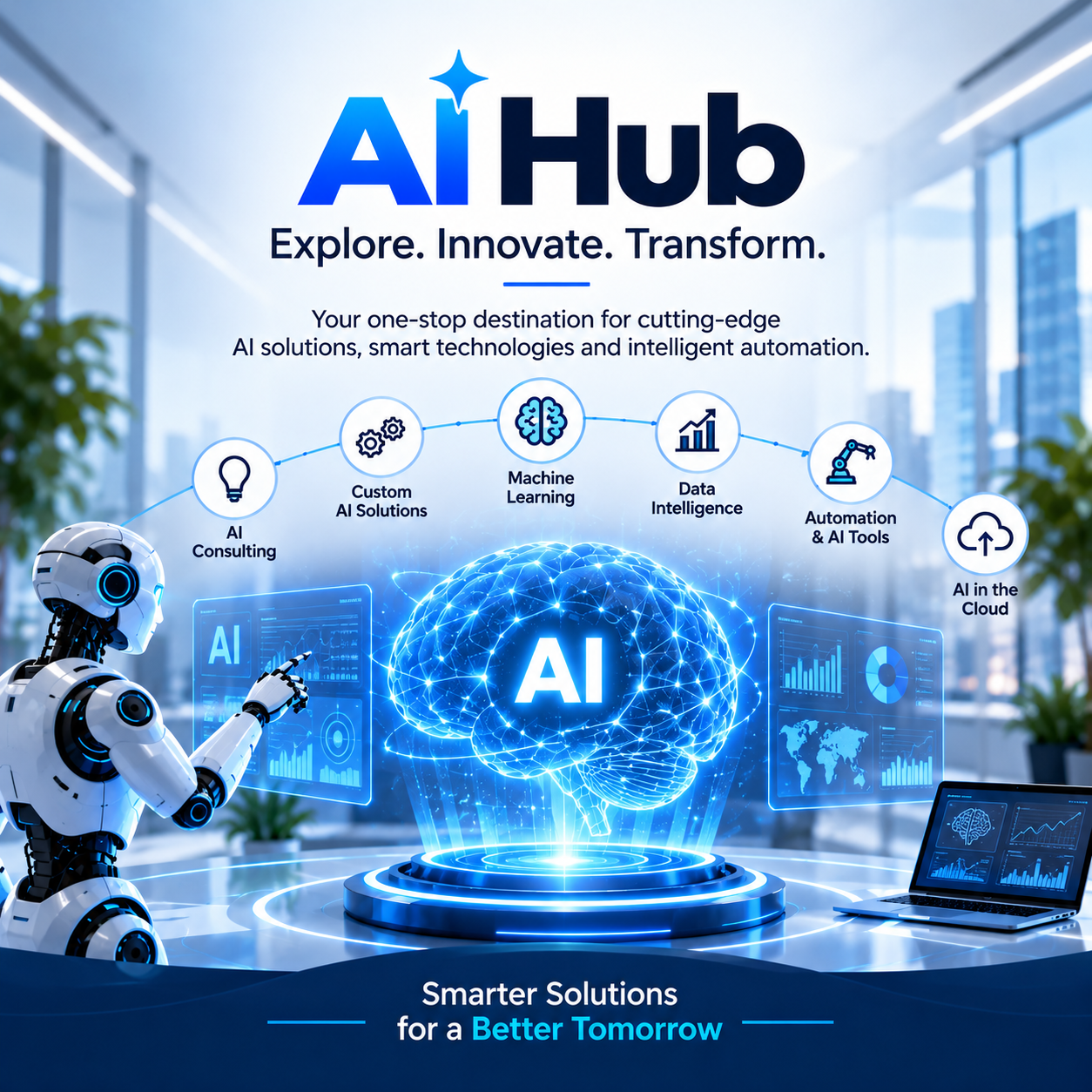 ShubhiTech AI Hub for intelligent enterprise solutions